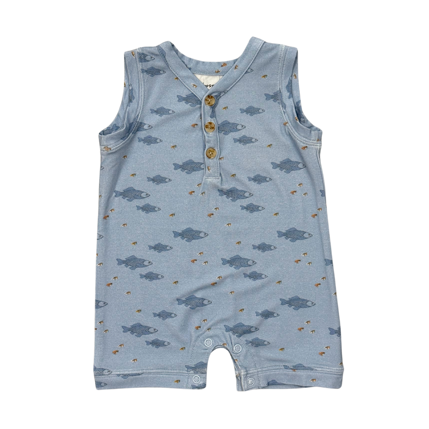 Fish Boys Sleeveless Romper