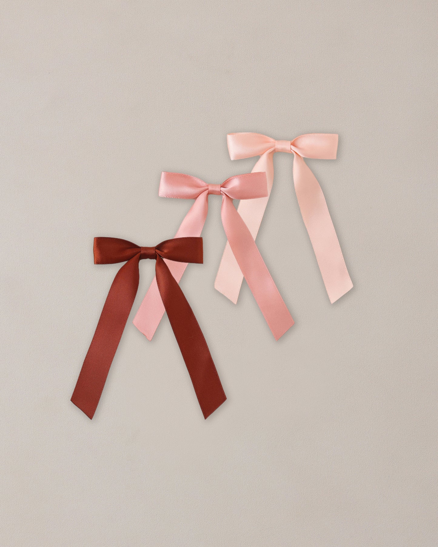 Blush, Red, Pink Satin Ribbon Bows