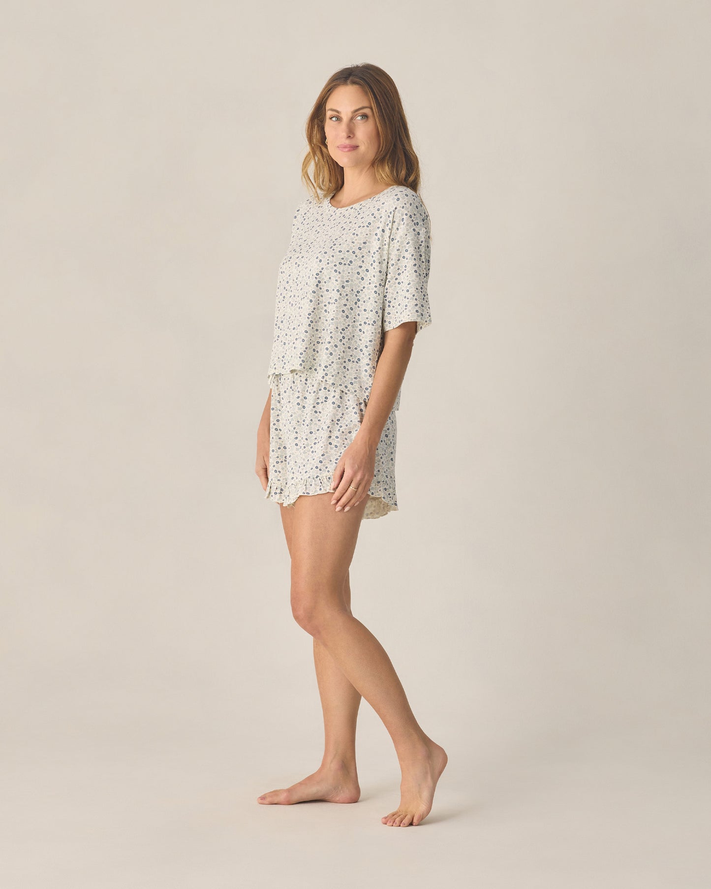 Women's Blue Ditsy Mosie Set