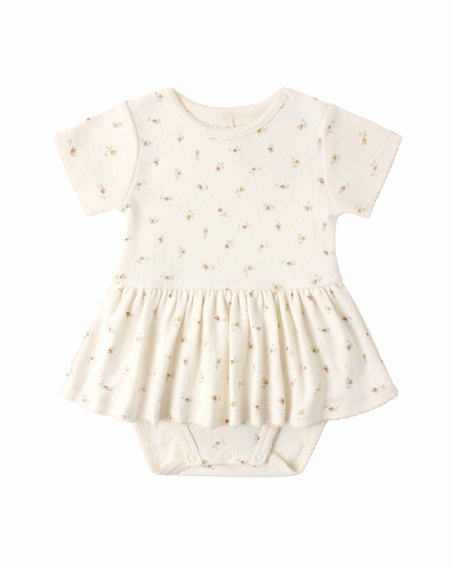 Petit Fleur Pointelle Skirted Bodysuit