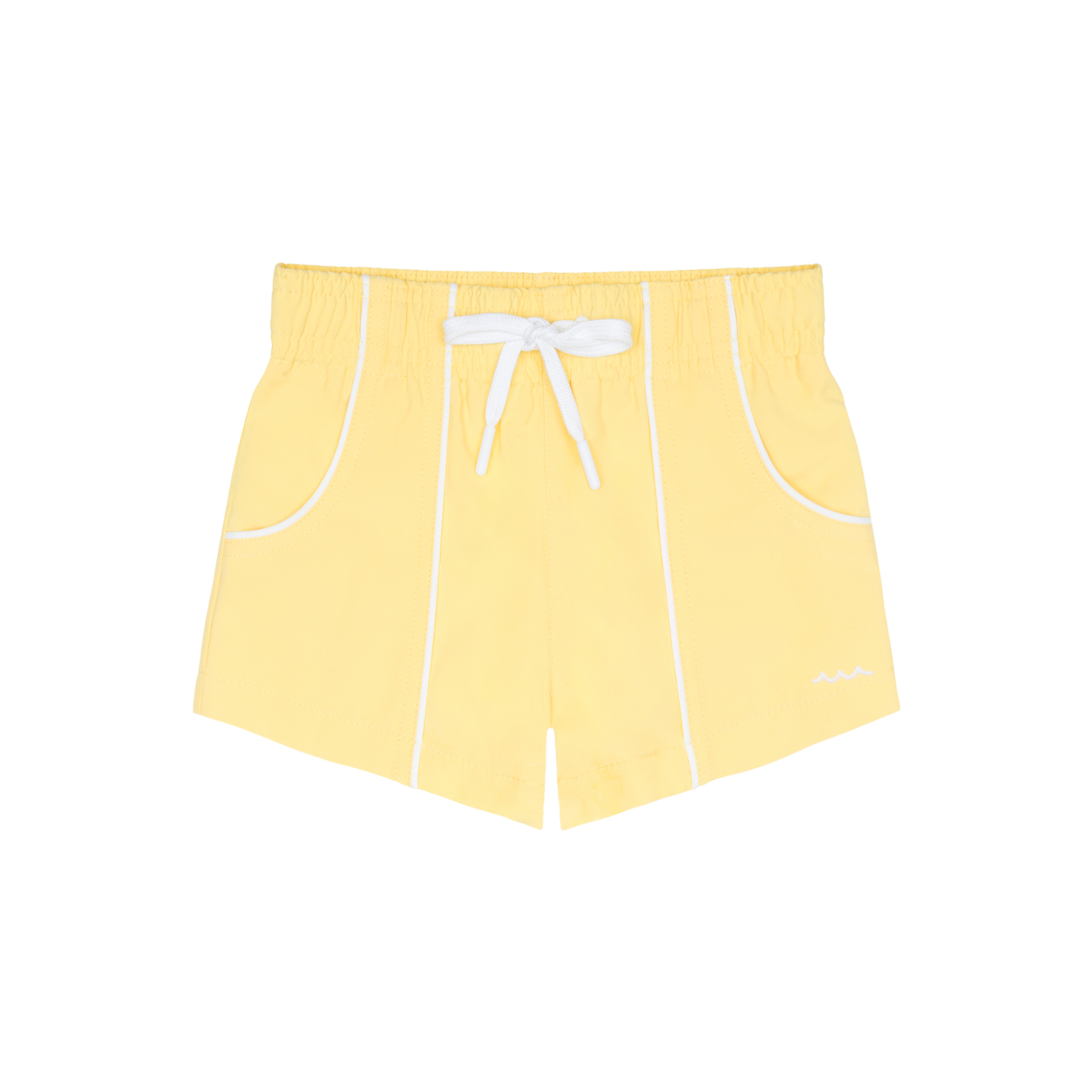 boys soleil yellow panelled boardie