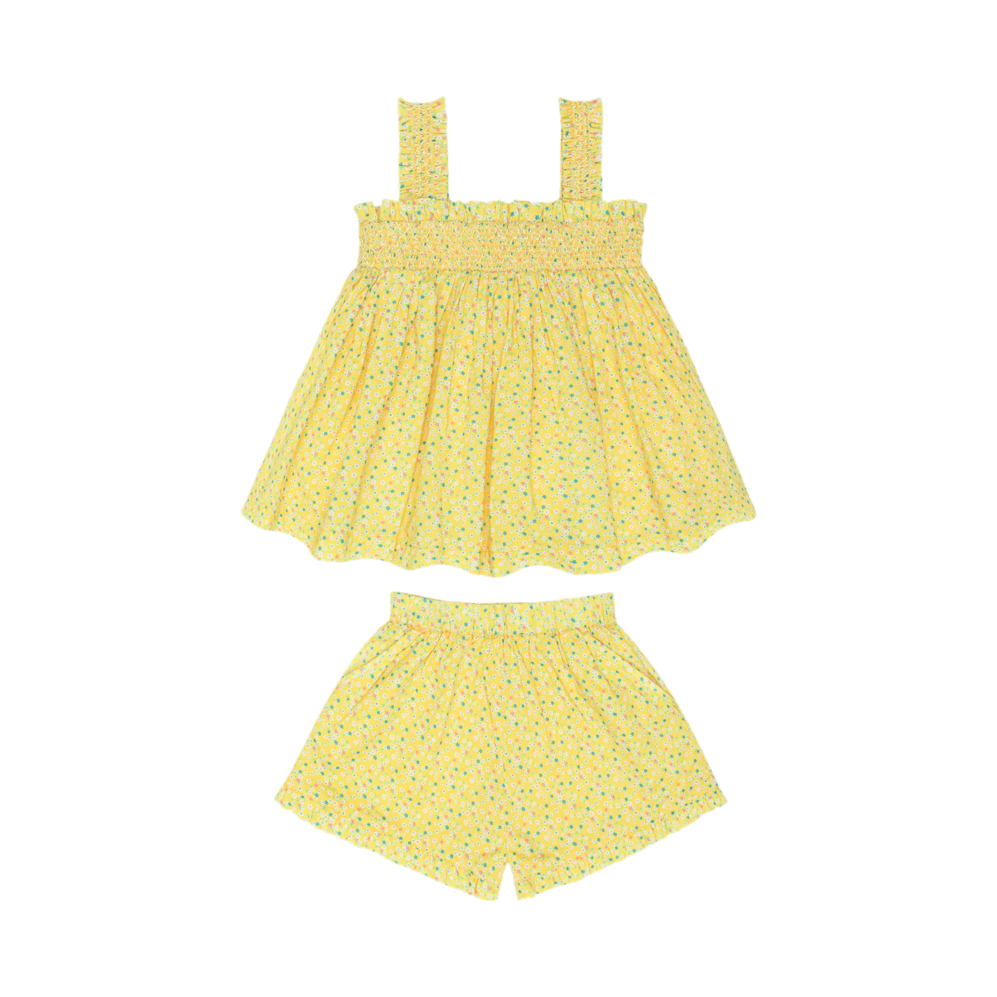 girls petite fleur top and short set