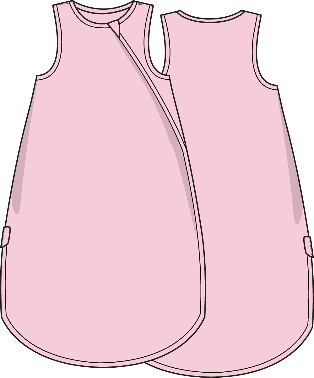 Pink solid sleep bag by Angel Dear, cozy and soft with a smooth fabric for restful sleep, suitable for babies.