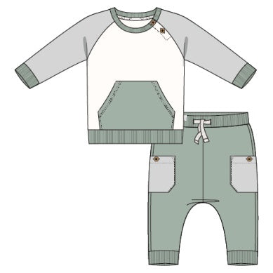 Sage Colorblock Jogger Set