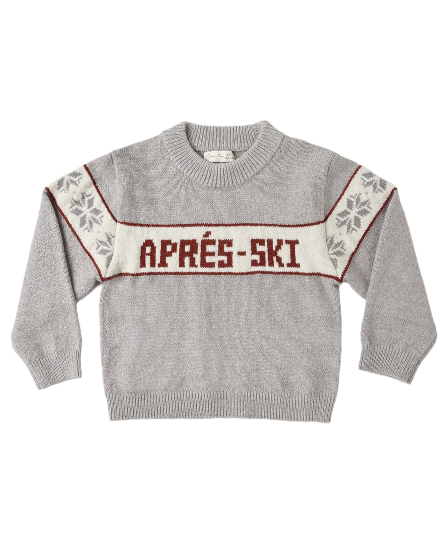 Rylee & Cru Apres Ski Reagan Sweater in cozy knit with colorful winter patterns and ribbed cuffs, perfect for cold weather.