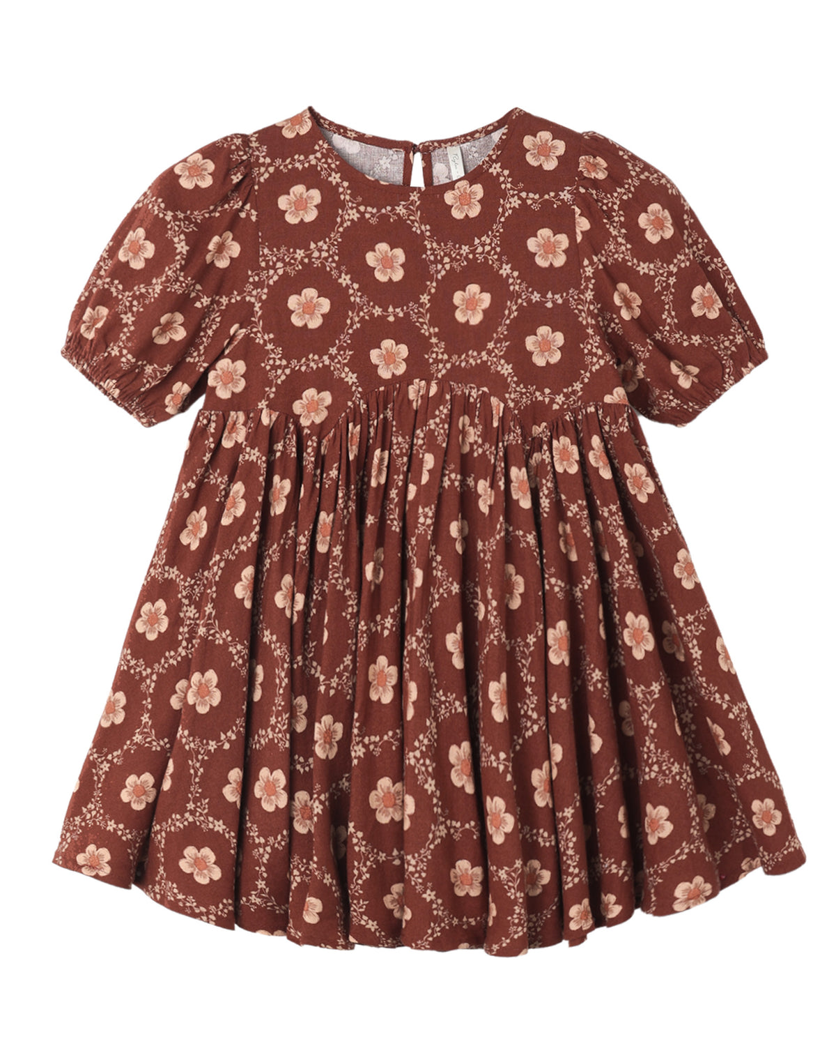 Rylee & Cru Brick Daisies Rose Dress featuring a floral pattern, soft fabric, and a comfortable fit for young girls.