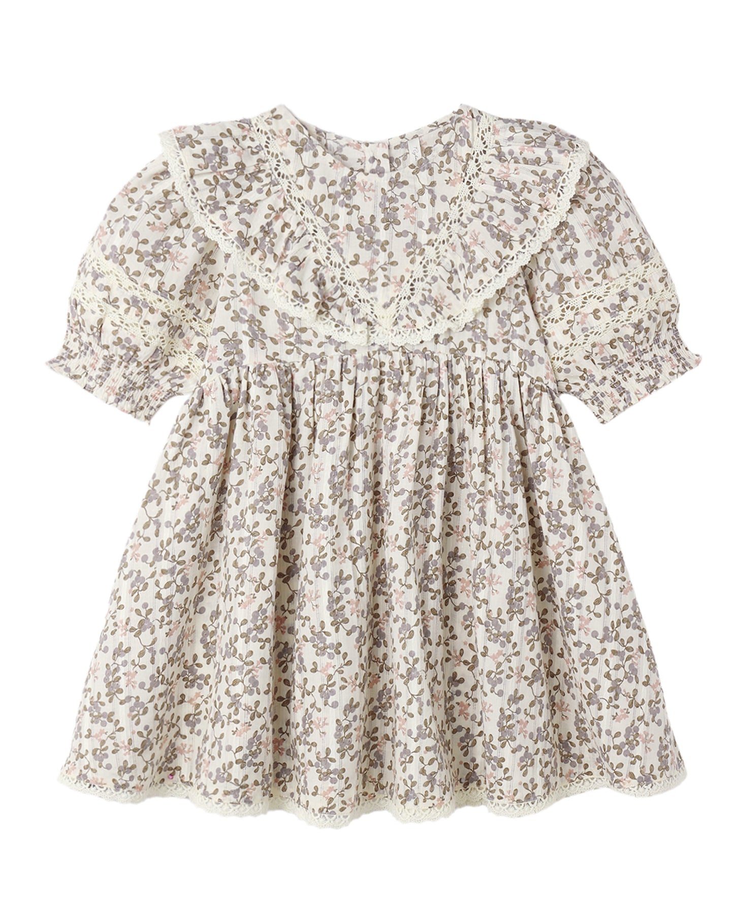 Rylee & Cru Winter Garden Winnie Dress for girls, featuring floral print and cozy fabric, perfect for winter days.
