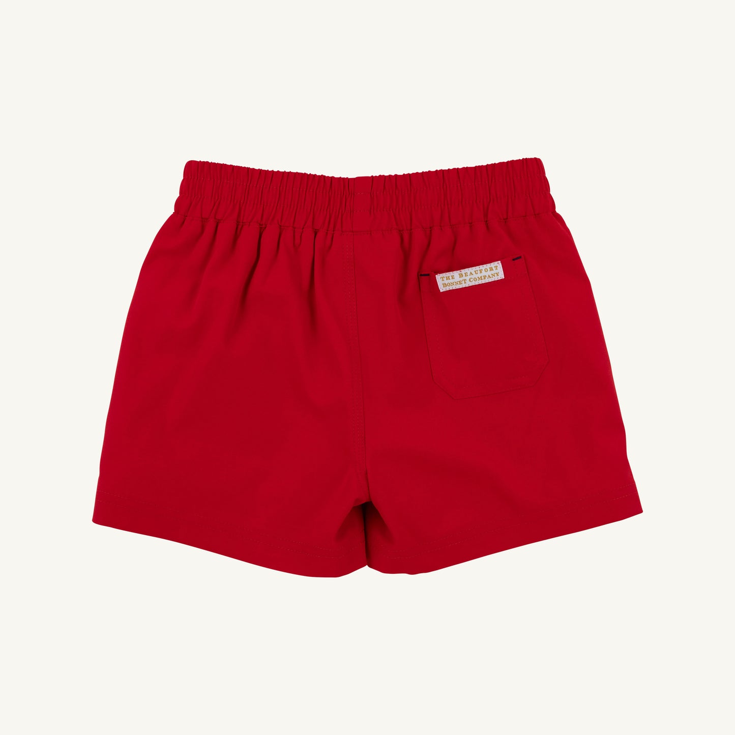 Richmond Red PrepleticTM Sheffield Shorts by The Beaufort Bonnet Company, showing bright red shorts with a casual fit and waistband.