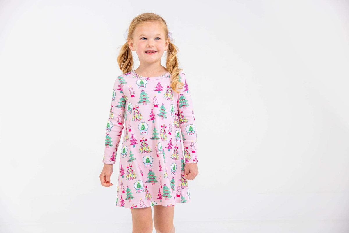 Christmas Coloring Contest Long Sleeve Polly Play Dress