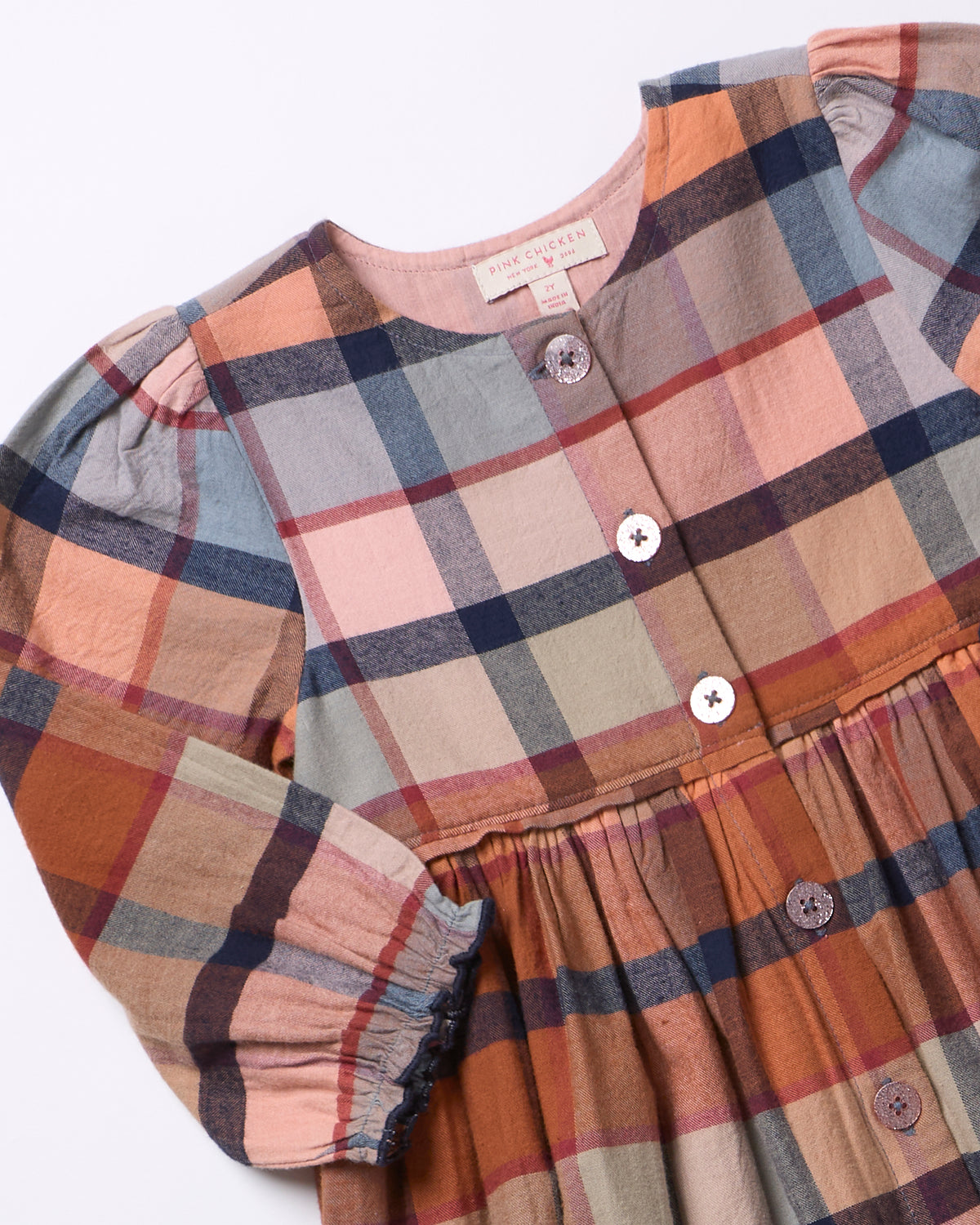 Hayride Plaid Girls Mae Dress