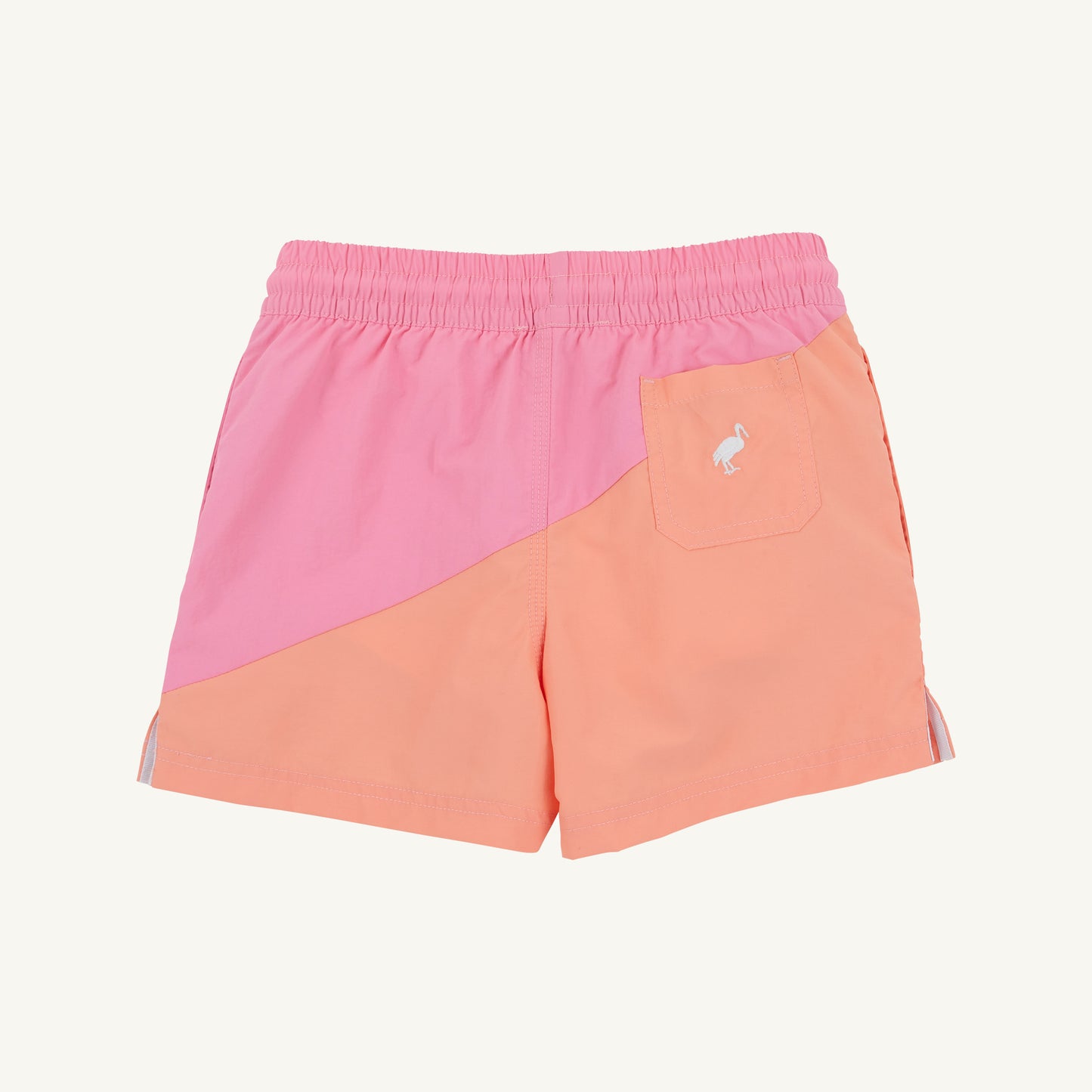 Hamptons Hot Pink and Seashore Sherbet colorblock trunk by The Beaufort Bonnet Company, featuring stylish country club-inspired design.