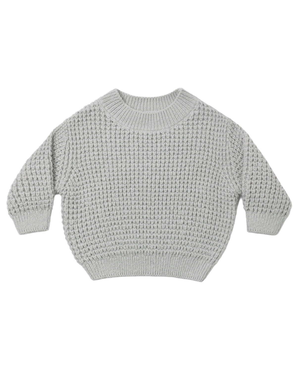 Quincy Mae Fog chunky knit sweater in soft, warm fabric featuring a cozy, textured design for comfortable winter wear