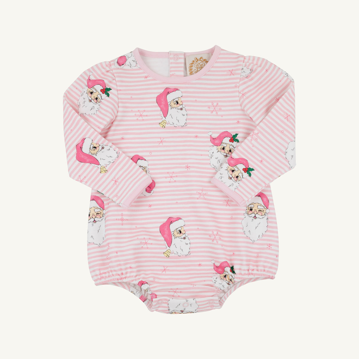Dear Santa (Palm Beach Pink Stripe) Long Sleeve Penny's Play Bubble