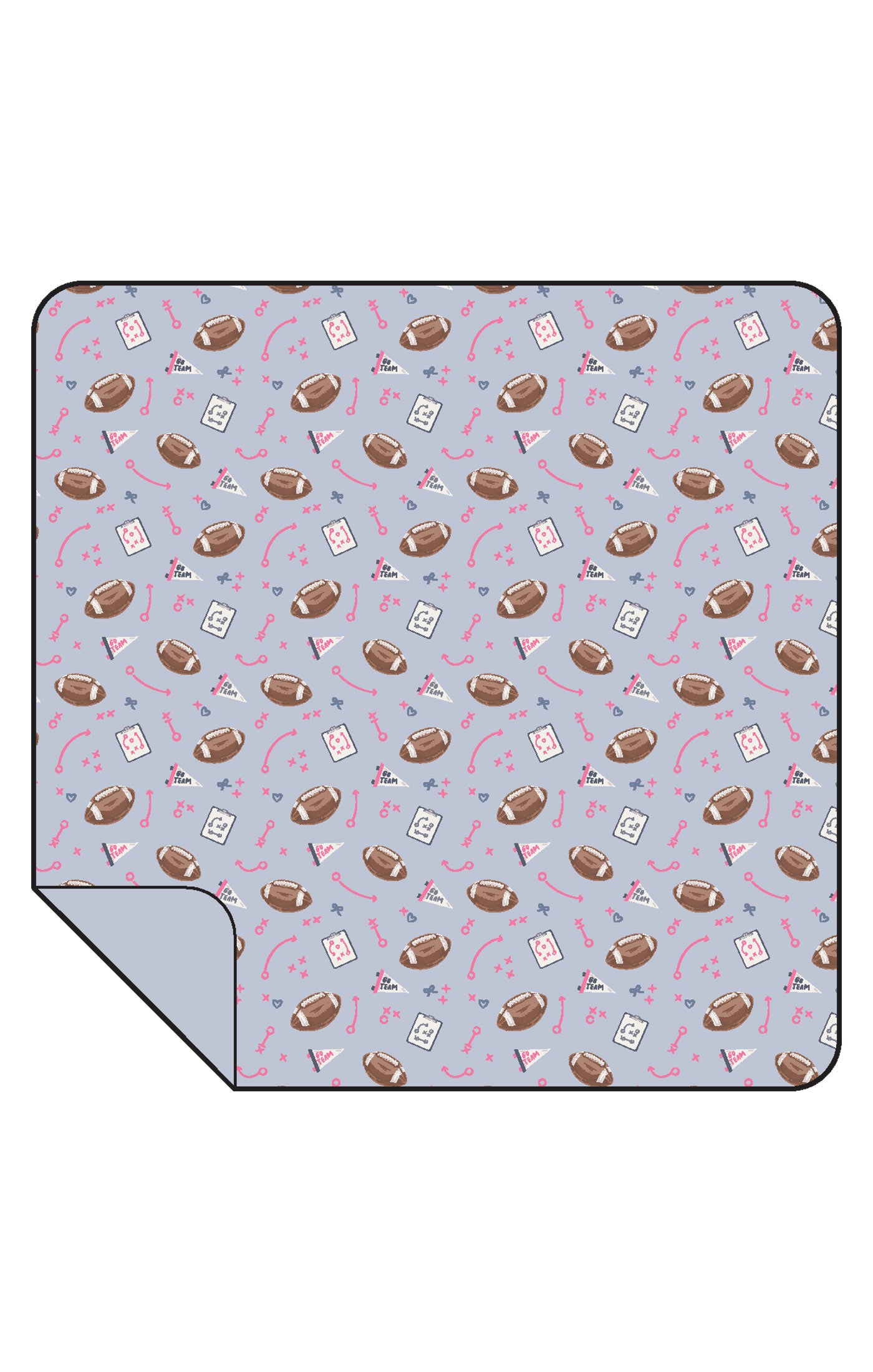 Touchdown Time Lavender Swaddle Blanket