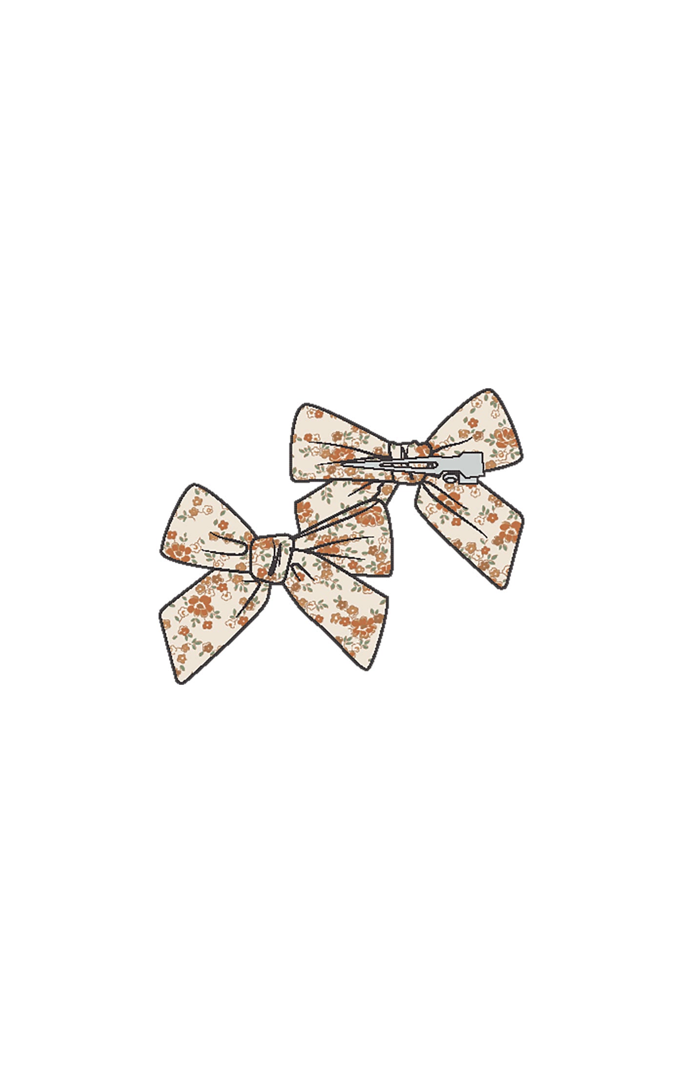 Prairie Calico Bow Clips