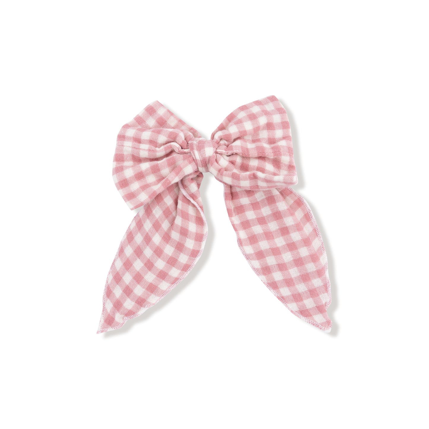 Rose Pink Plaid Bow