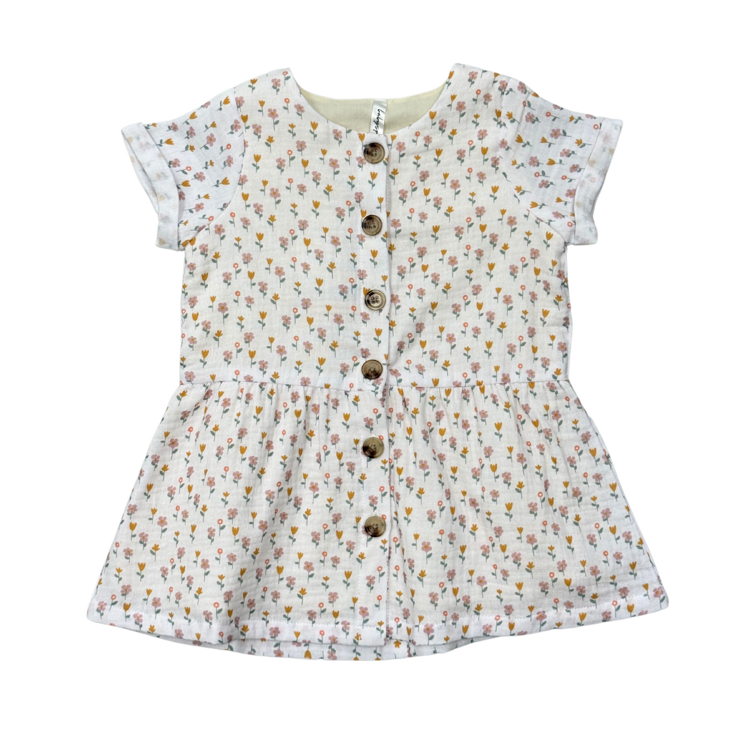 Mini Daisy Gauze Button Dress