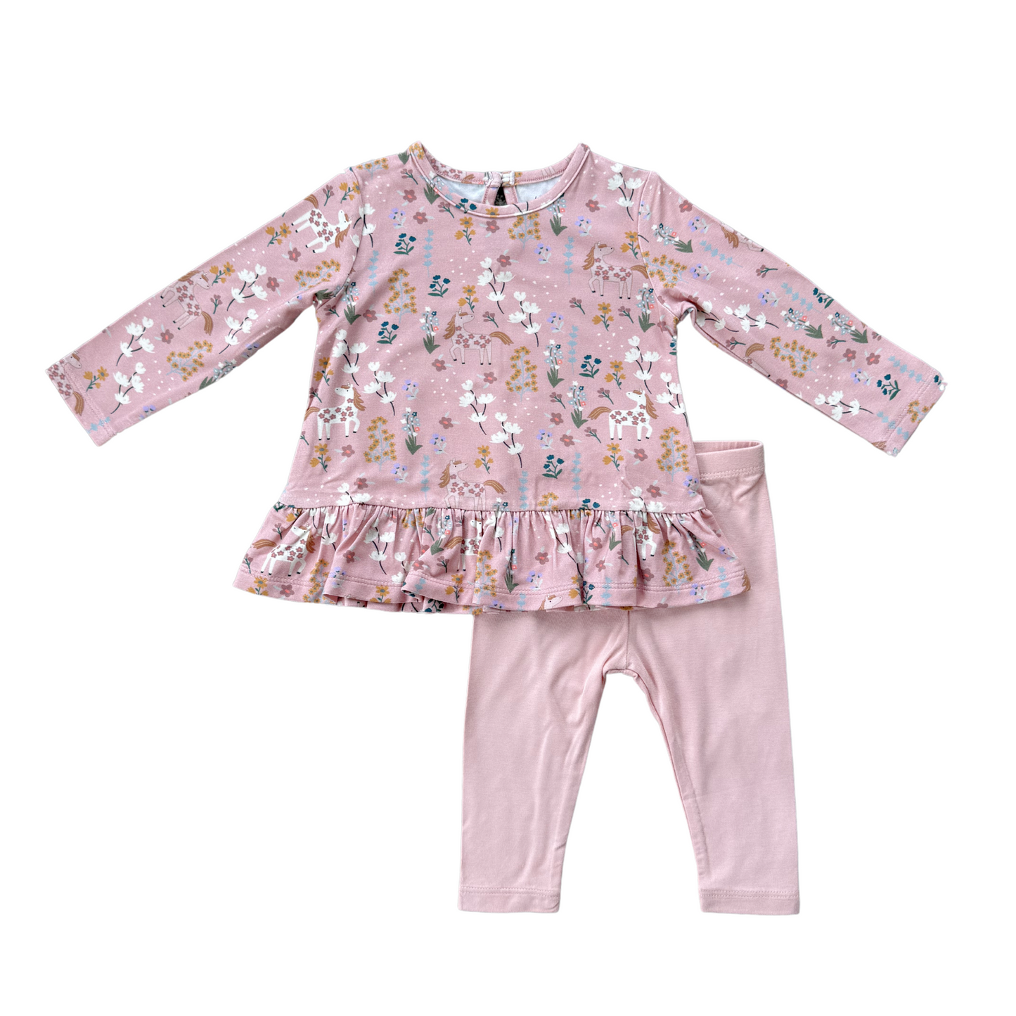 Unicorn Longsleeve Peplum Set