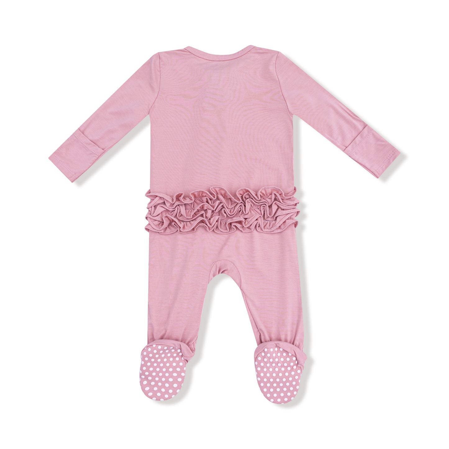 Cameo Ruffle Zipper Footie