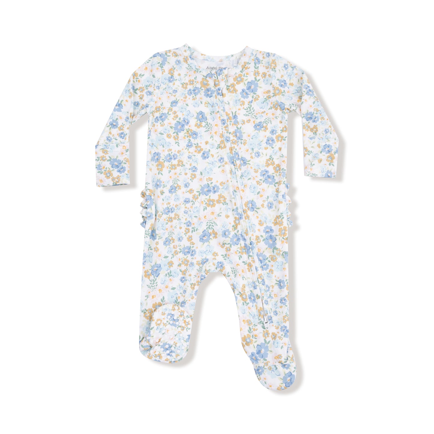 Sweet Rose Calico Zipper Footie