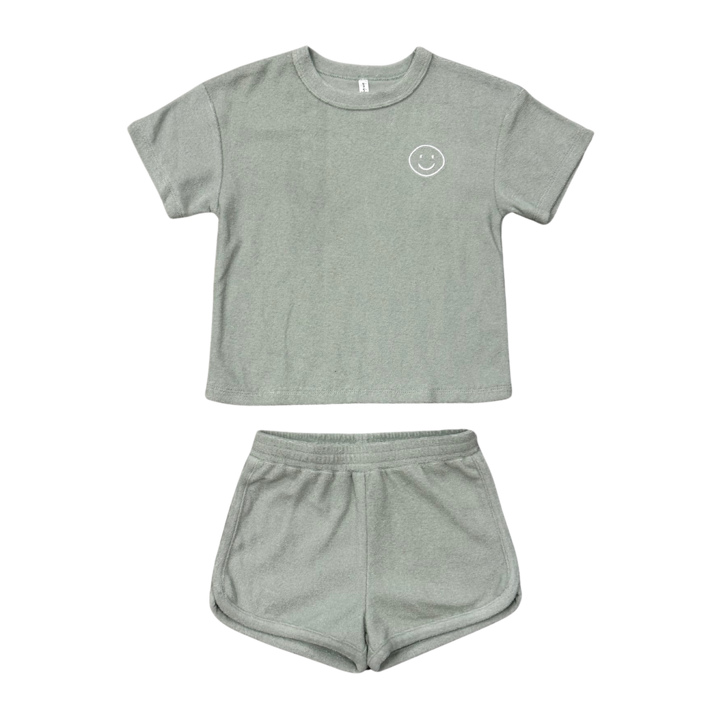 Aqua Gray Terry Set