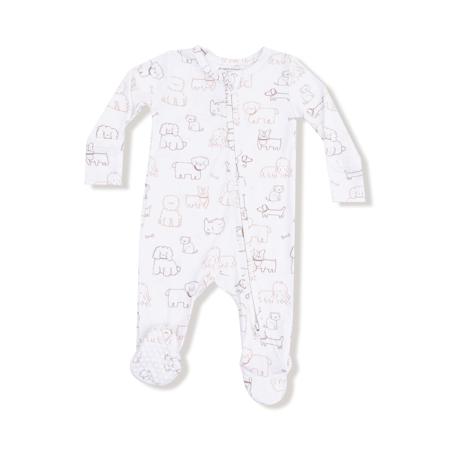 Neutral Pups Zipper Footie