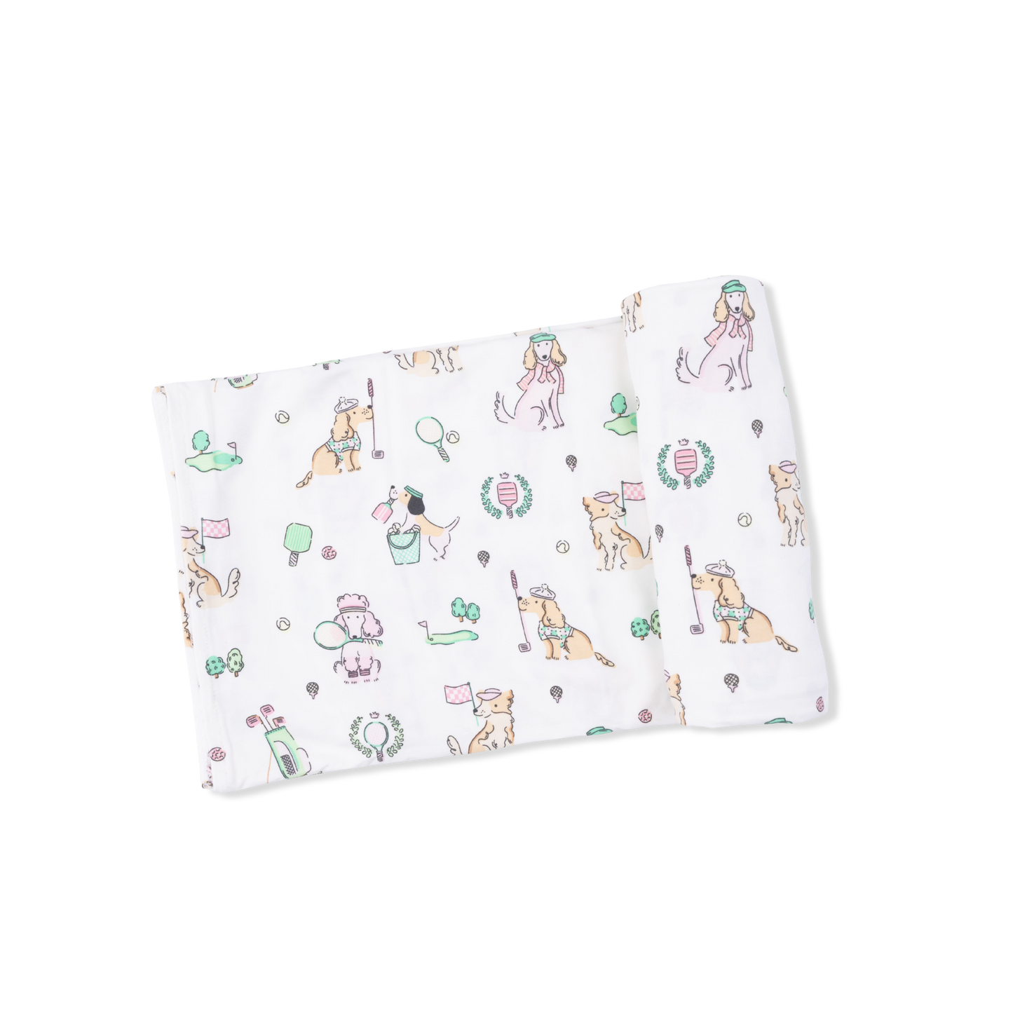 Country Club Dogs Pink - Swaddle Blanket