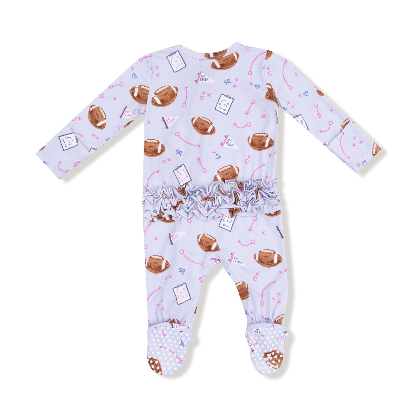 Touchdown Time Lavender Ruffle Footie
