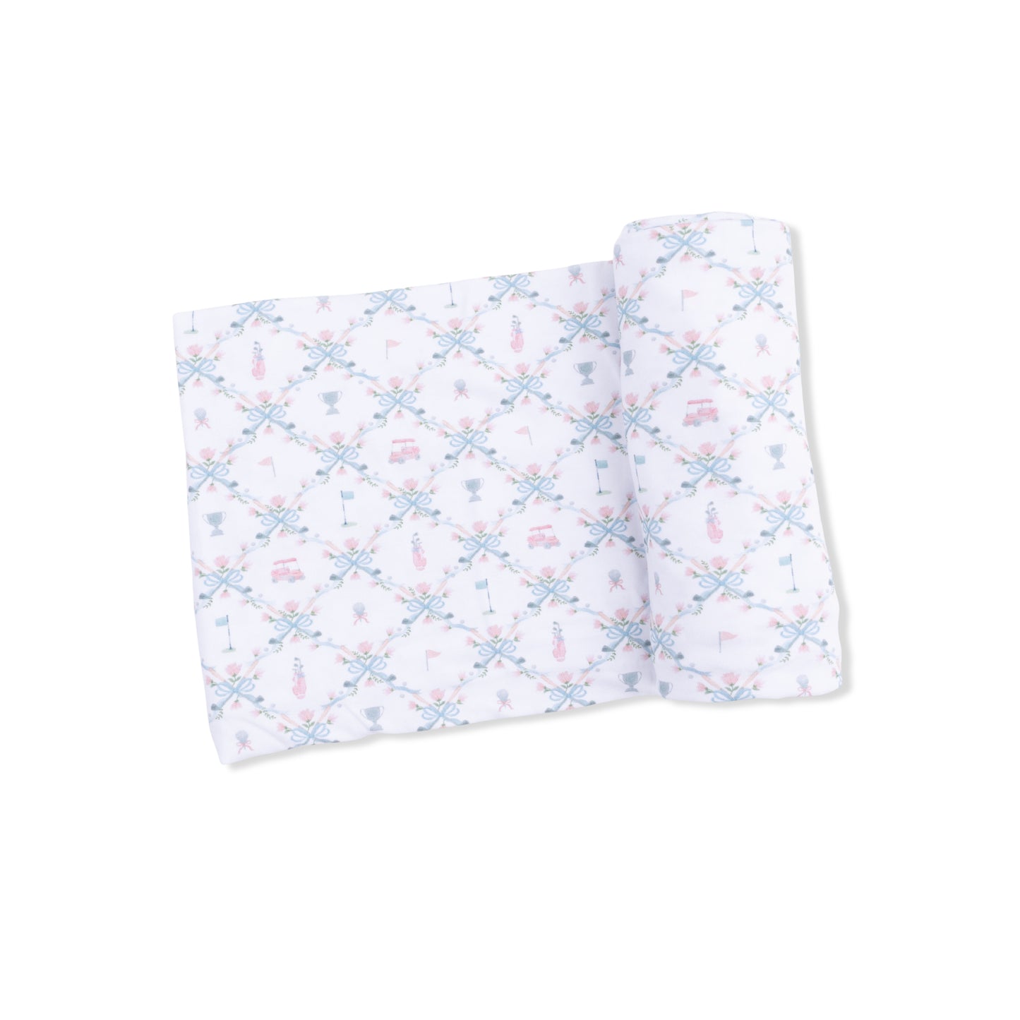 Pink Golf Trellis Swaddle Blanket