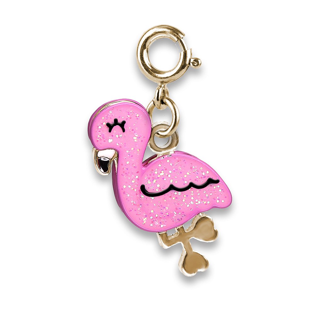 Charm It! - Gold Glitter Flamingo Charm