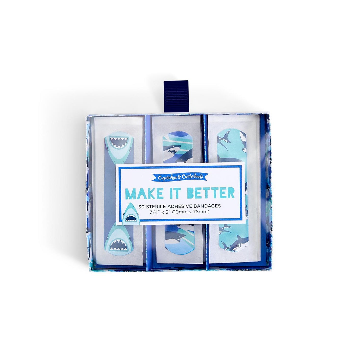 Cupcakes & Cartwheels- Make It Better - Adhesive Bandages- Shark