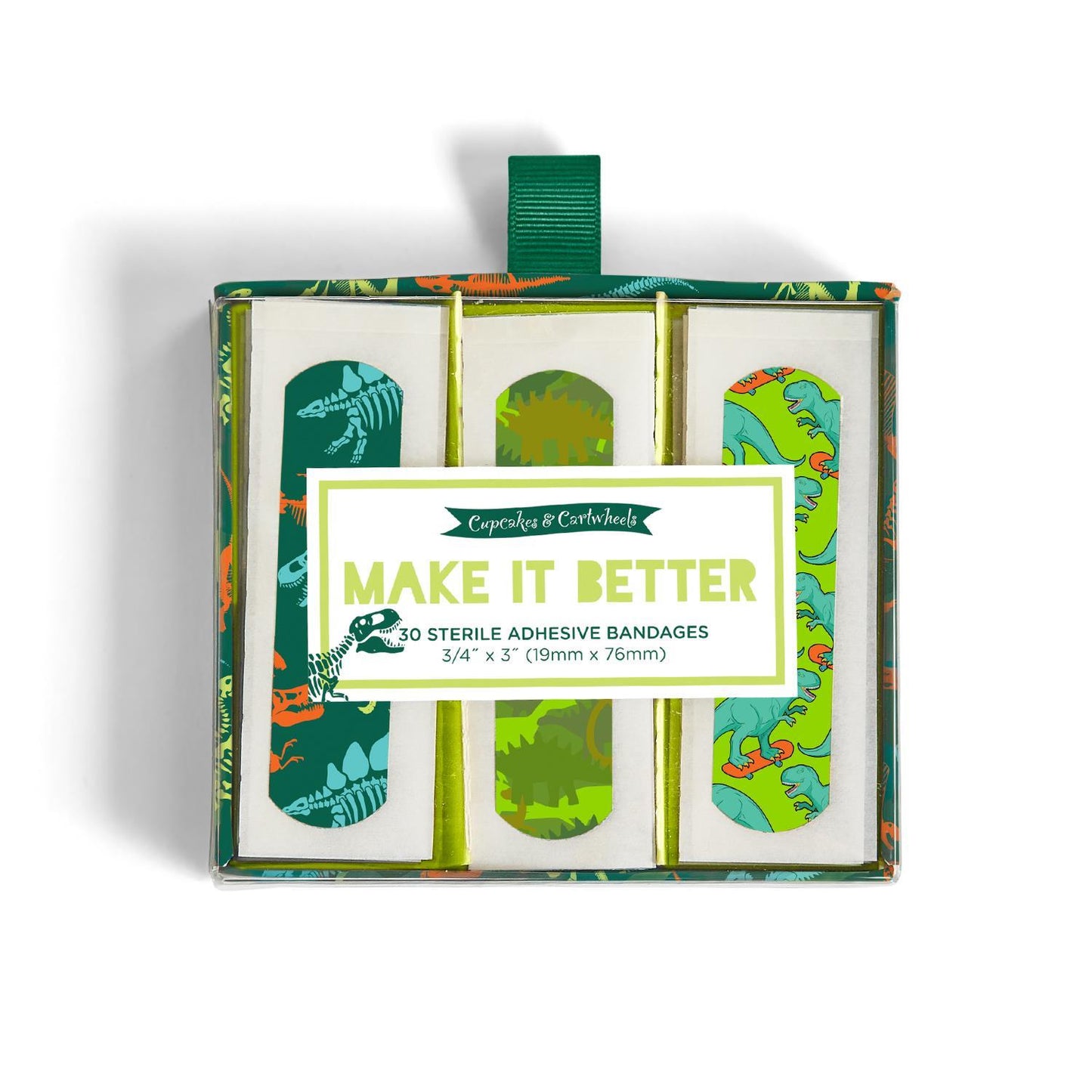 Cupcakes & Cartwheels- Make It Better - Adhesive Bandages- Dino