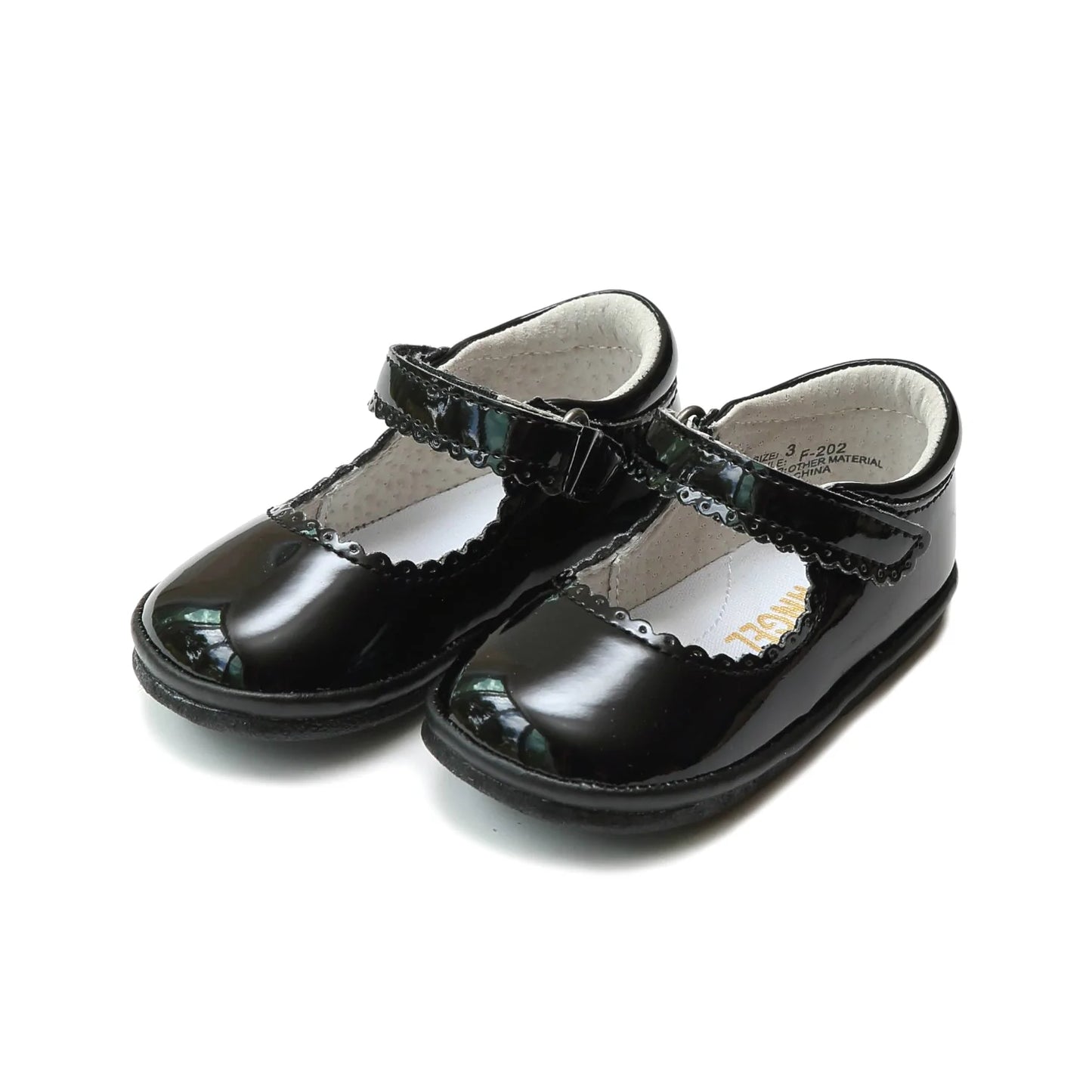 L'AMOUR - Patent Black Cara Scalloped Mary Jane