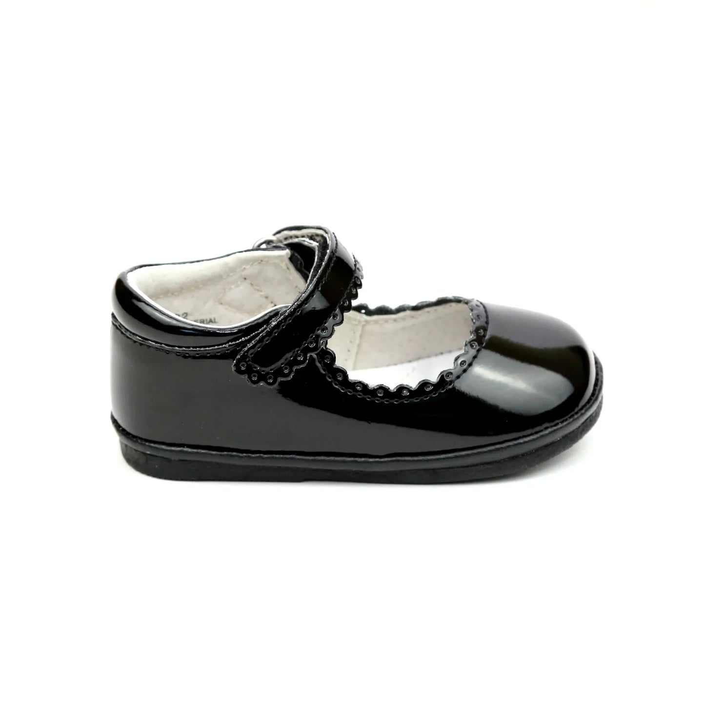 L'AMOUR - Patent Black Cara Scalloped Mary Jane