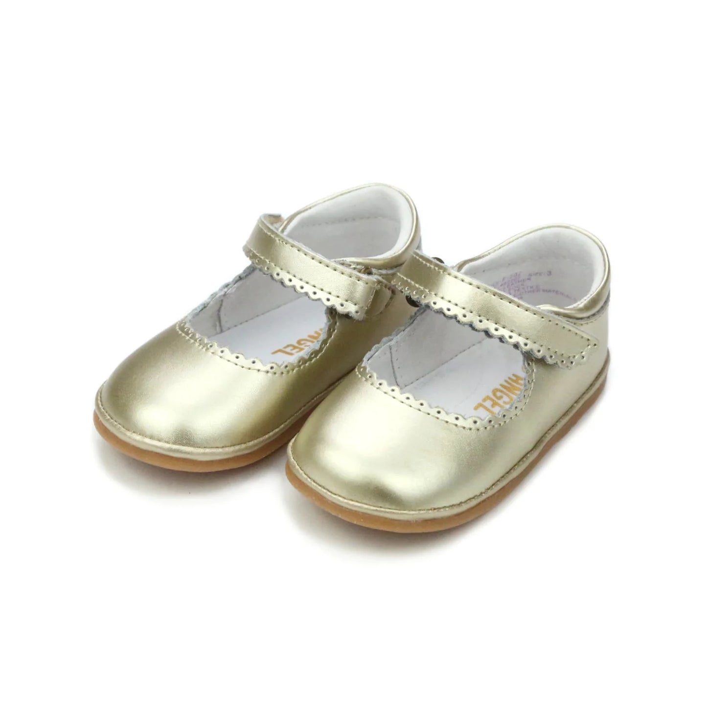L'AMOUR - Gold Cara Scalloped Mary Jane