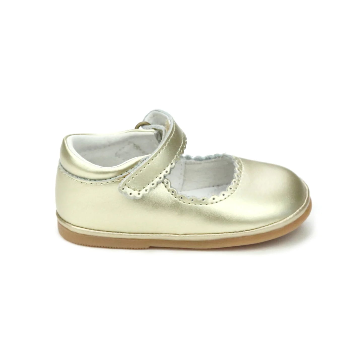 L'AMOUR - Gold Cara Scalloped Mary Jane