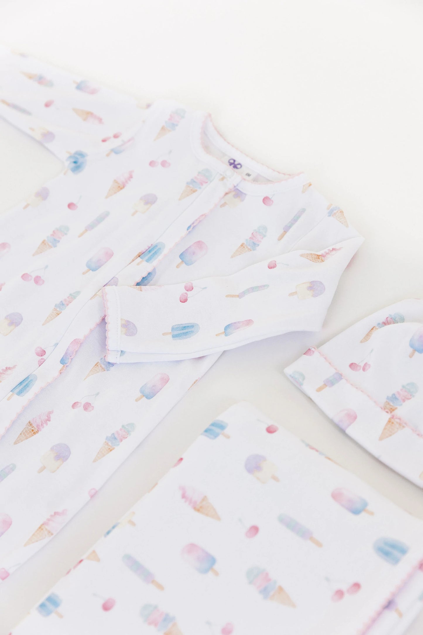 Lavender Bow - Ice Cream Classic Footie