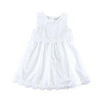 doe a dear - Floral Eyelet Fabric Dress - White