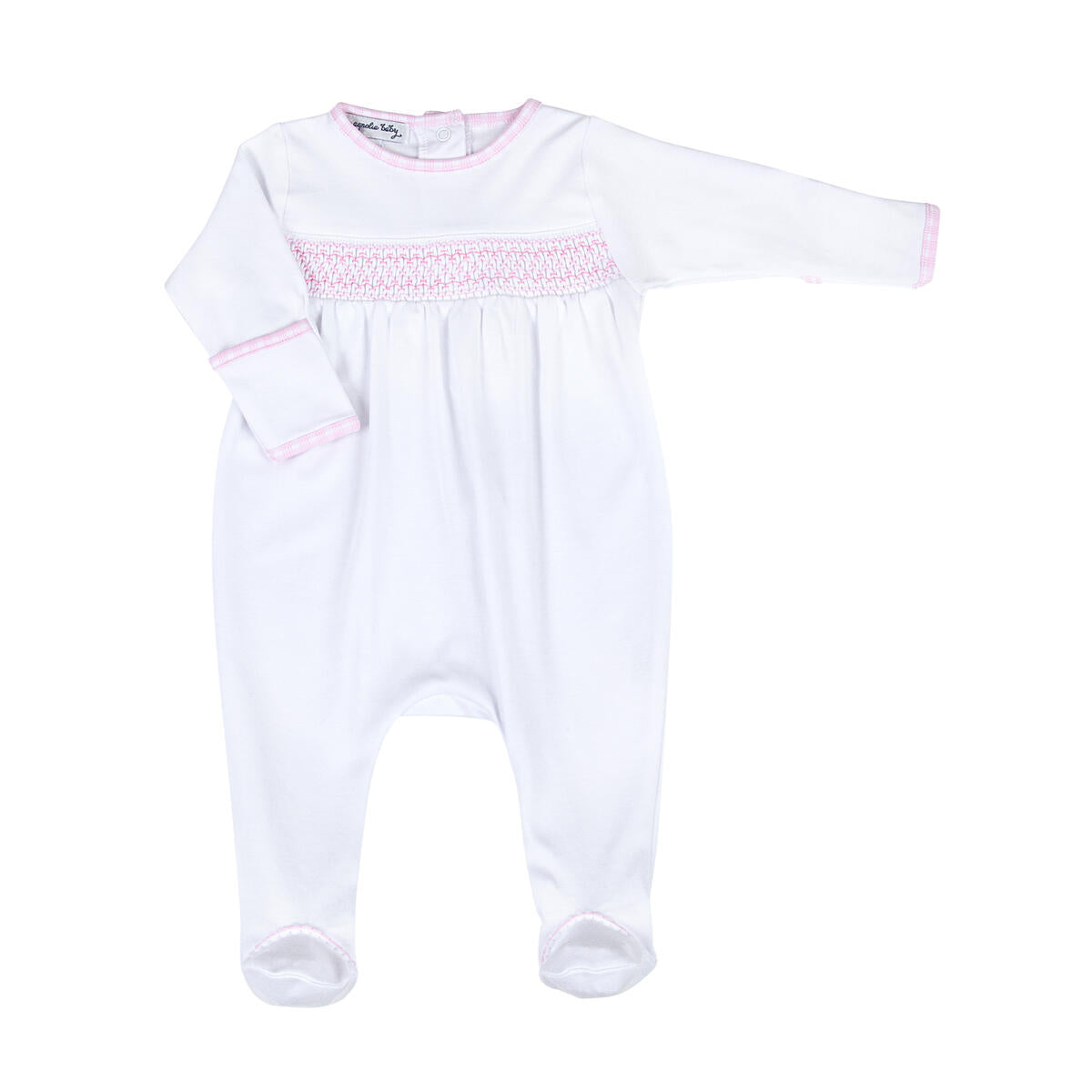 New Beginnings Pink Smocked Footie