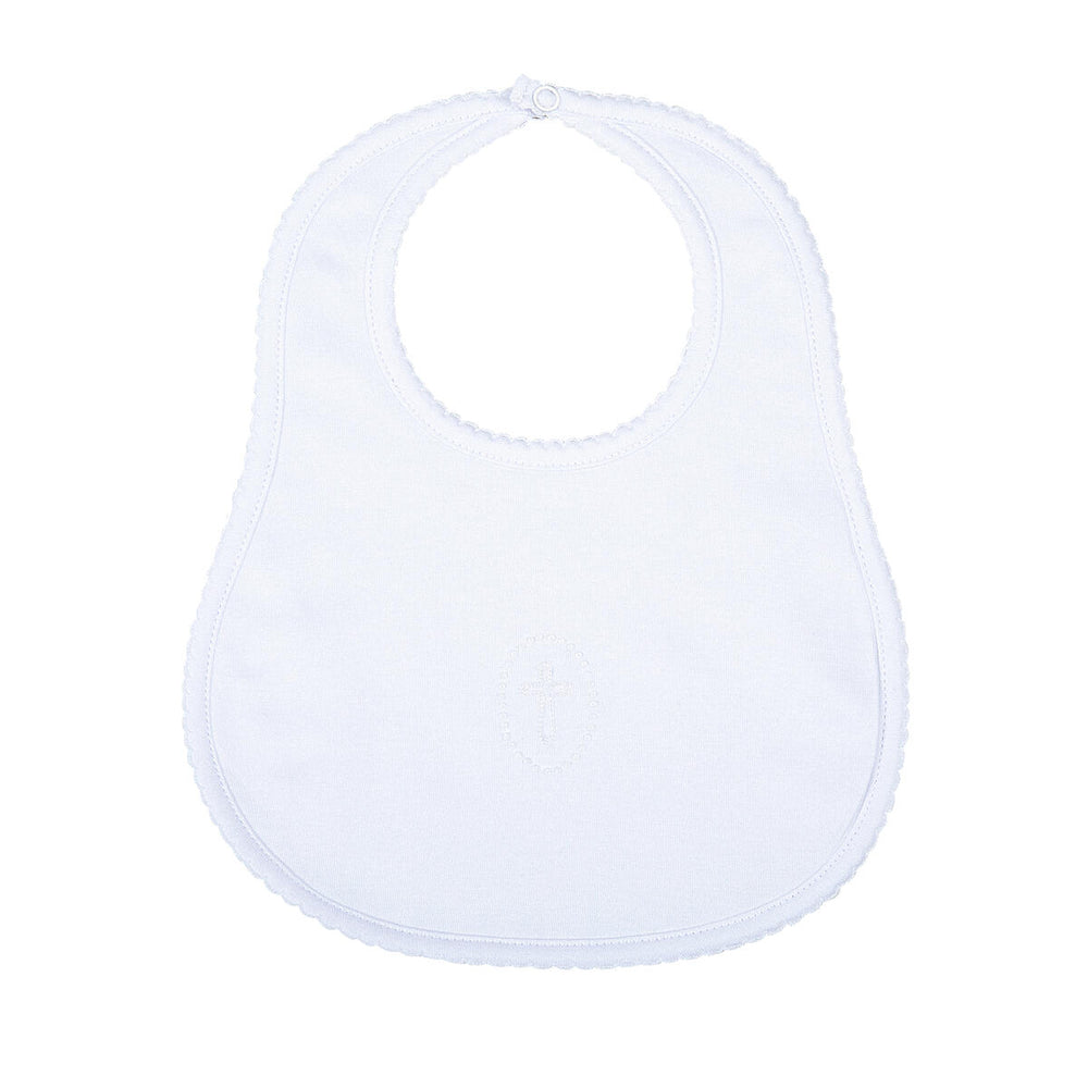 Magnolia Baby - Blessed White Emb Bib