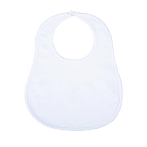 Magnolia Baby - Blessed White Emb Bib