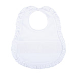 Magnolia Baby - Blessed White Smocked Ruffle Bib