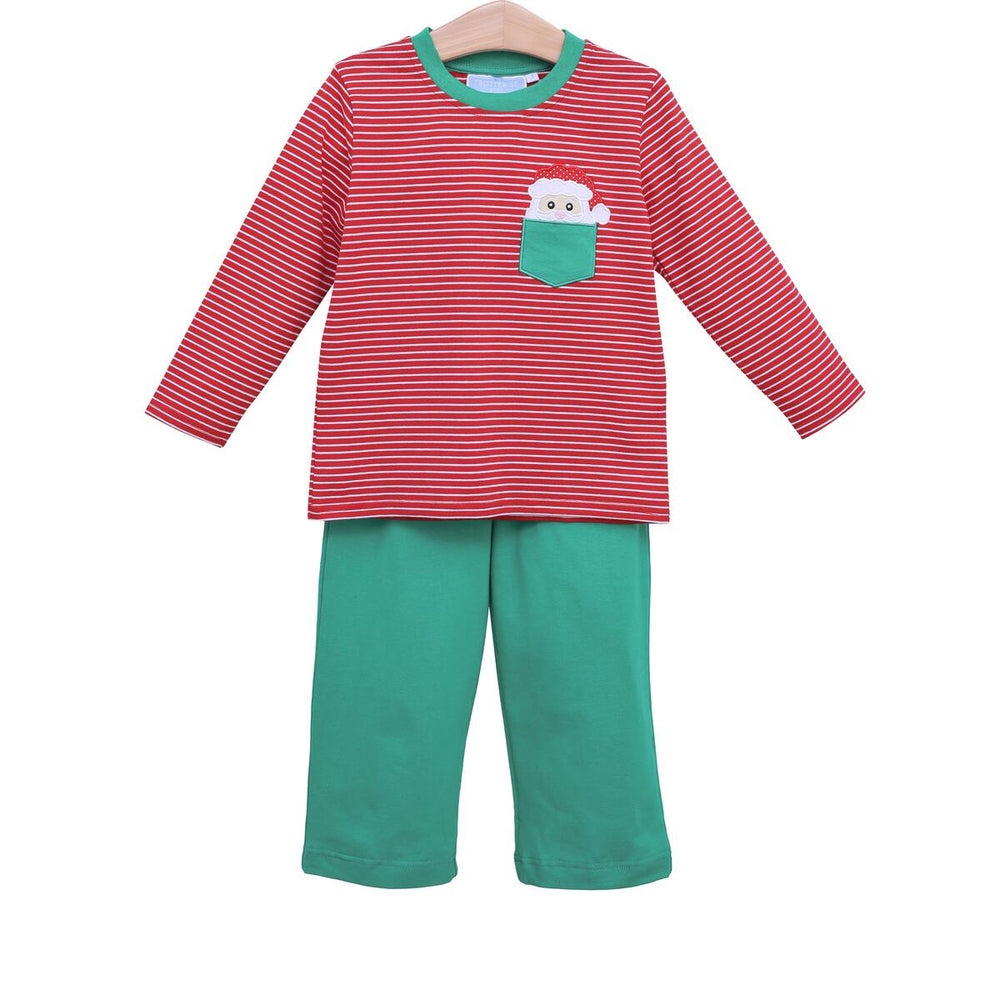 Trotter Street Kids - Santa Pocket Pants Set