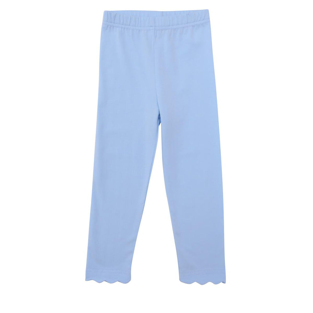 Trotter Street Kids - Scallop Leggings - Light Blue