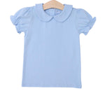 Trotter Street Kids - Peter Pan Collar Shirt- Light Blue