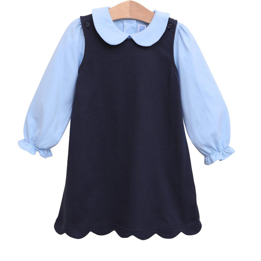 Trotter Street Kids - Scalloped Jumper- Navy