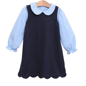 Trotter Street Kids - Scalloped Jumper- Navy