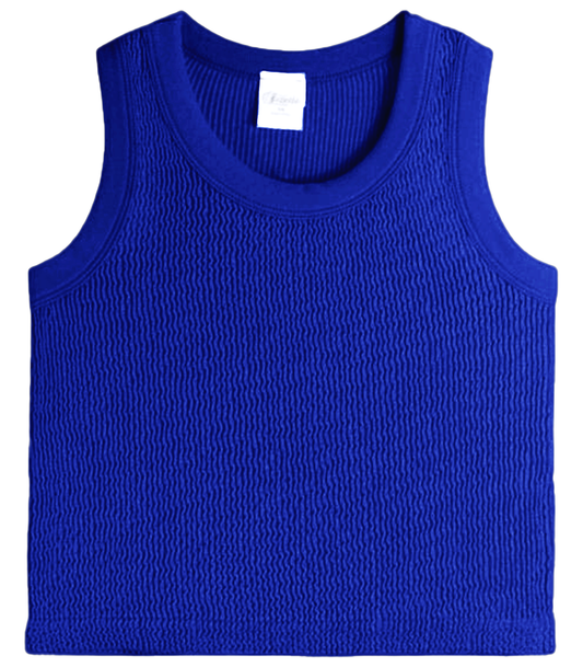 Royal Blue Smocked Tank