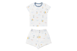 Petite Revery - Surfs Up Short Sleeve Two-Piece PJ Set