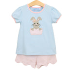 Trotter Street - Bunny Scalloped Short Set